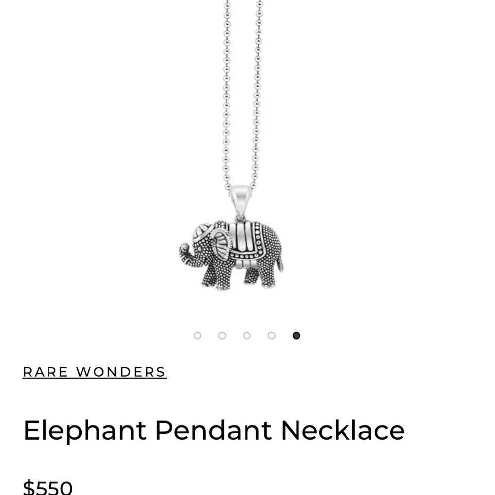 LAGOS Silver Elephant Necklace - Picture 5 of 6